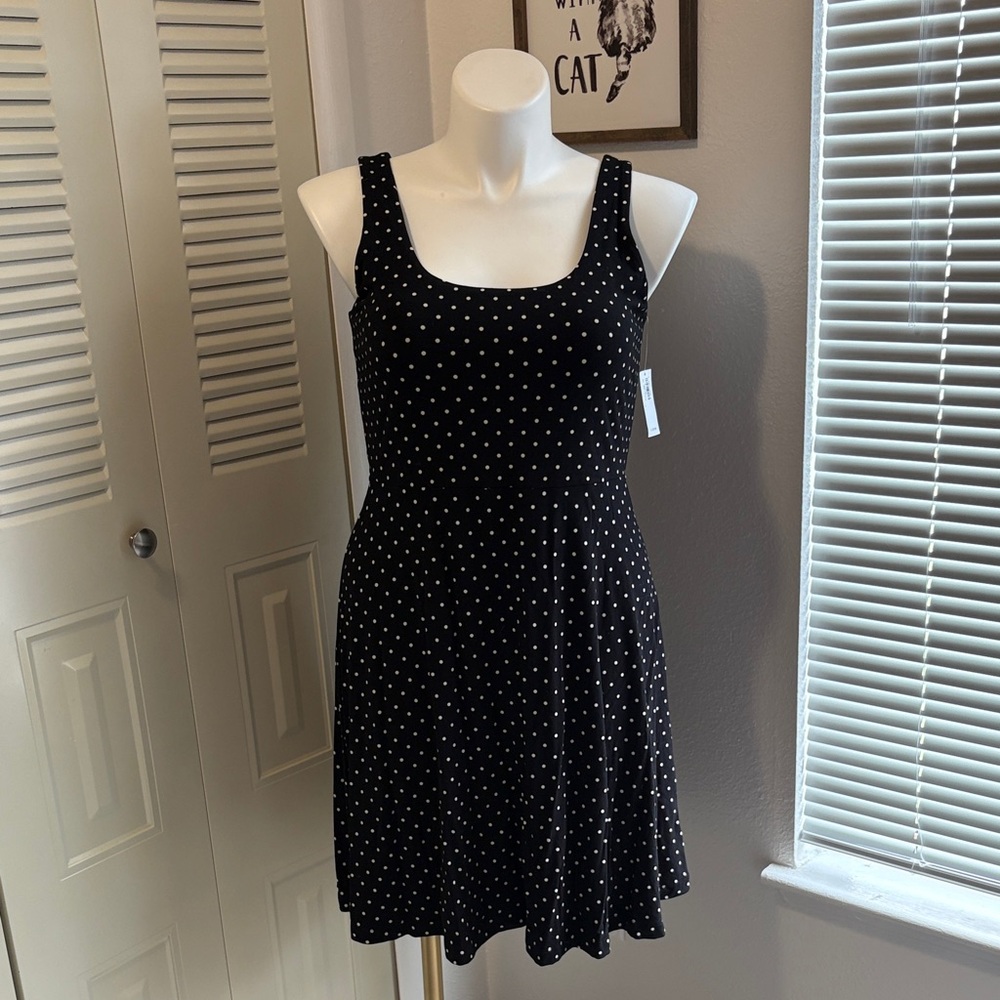 Old Navy Black Polka Dot Dress